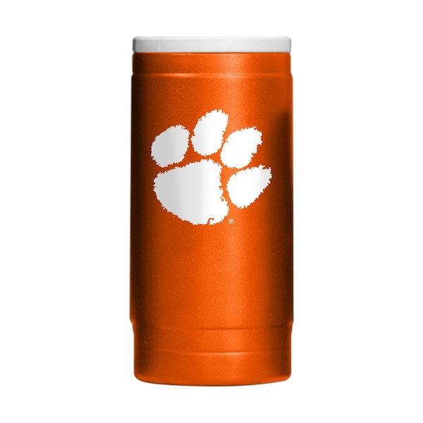 Logo Brands Clemson Flipside Powder Coat Slim Can Coolie 123-S12PC-34 - main